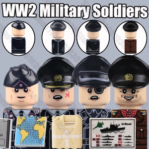 Figurines de soldats militaires de la Seconde Guerre mondiale Blocs de construction Armée allemande Guerrier guerrier de la marine Officier d’infanterie Carte des canons d’infanterie Armes imprimées Briques Jouets Garçons 10 meilleures ventes LEGO soldat allemand de la Seconde Guerre mondiale - No 3