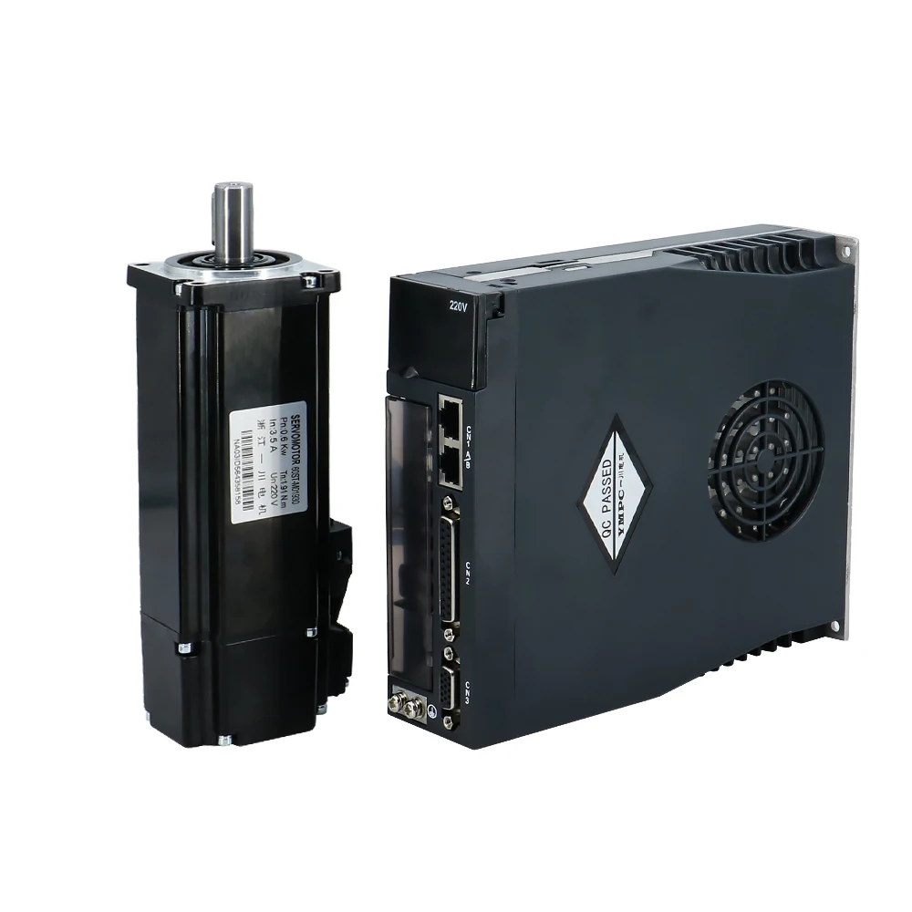 HLTNC AC Servo Motor 0.6KW 60ST-M01930 1.9N.m 600W Matchehd With A1 SVD15 Driver for CNC ROUTER