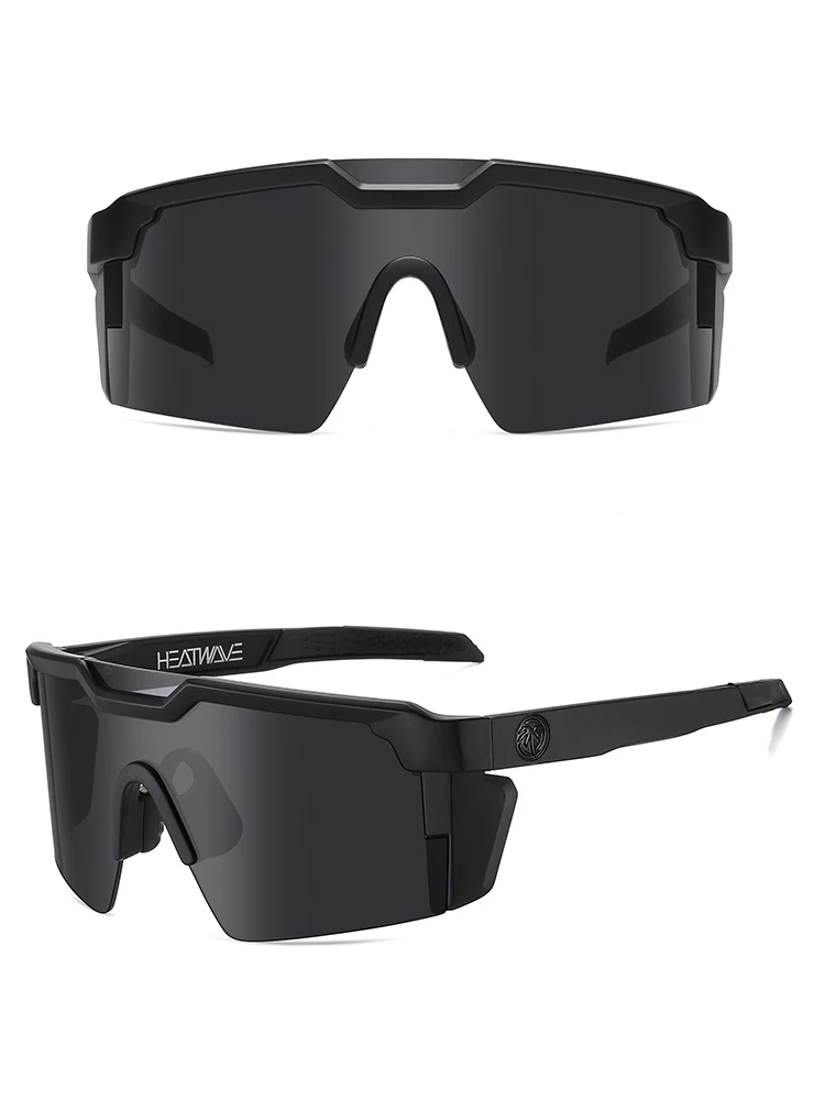 AliExpress HARMTTER NEW High quality luxury Heat Wave brand sunglasses square Conjoined lens cycling Women men sun glasses UV400