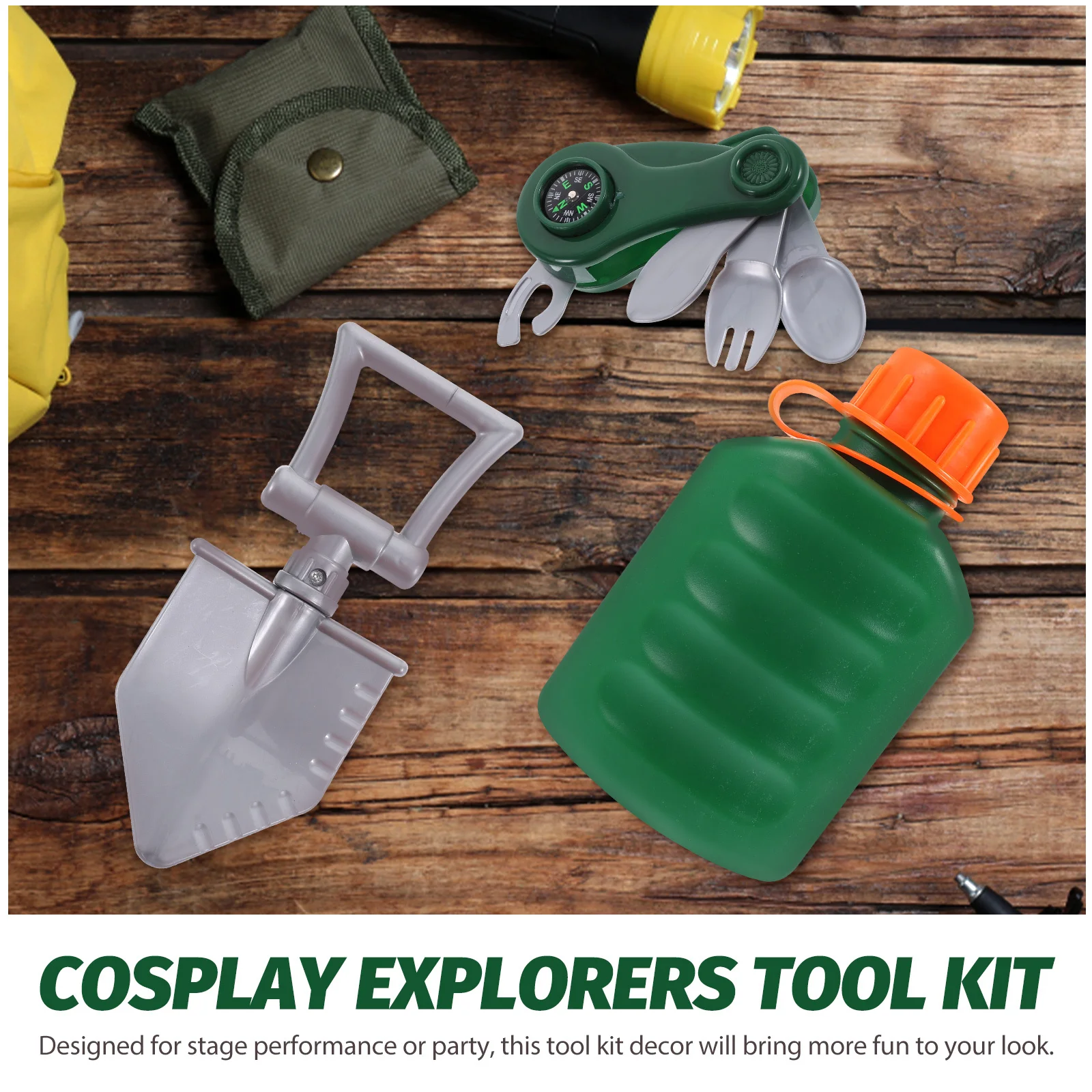 1Set Plastic Explorers Tool Set Kids Cosplay Accessories Durable Party Supplies for Stage Performance Kids Tool Set