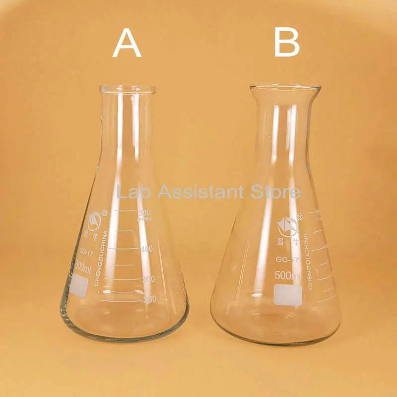 1pcs 50/250/500/1000ml Laboratory Borosilicate Glass Conical Flask Triangular Shaking Bottle  Chemistry Laboratory Equipment