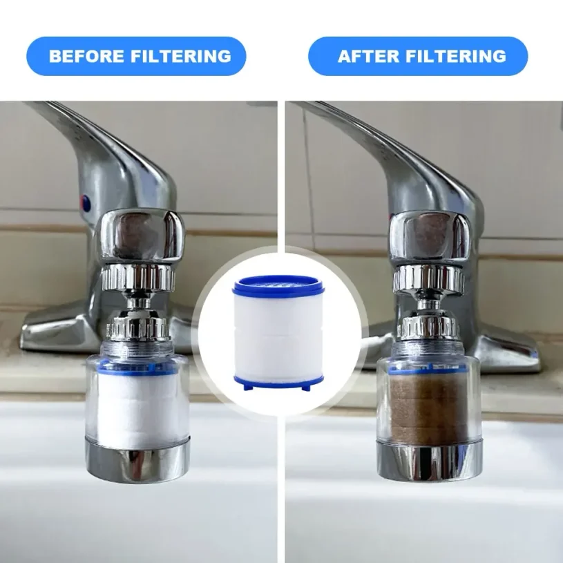 Water Purifier Faucet Filter Elements PP Cotton Heavy Metal & Chlorine Removal Kitchen Bathroom Adapter for Filtration