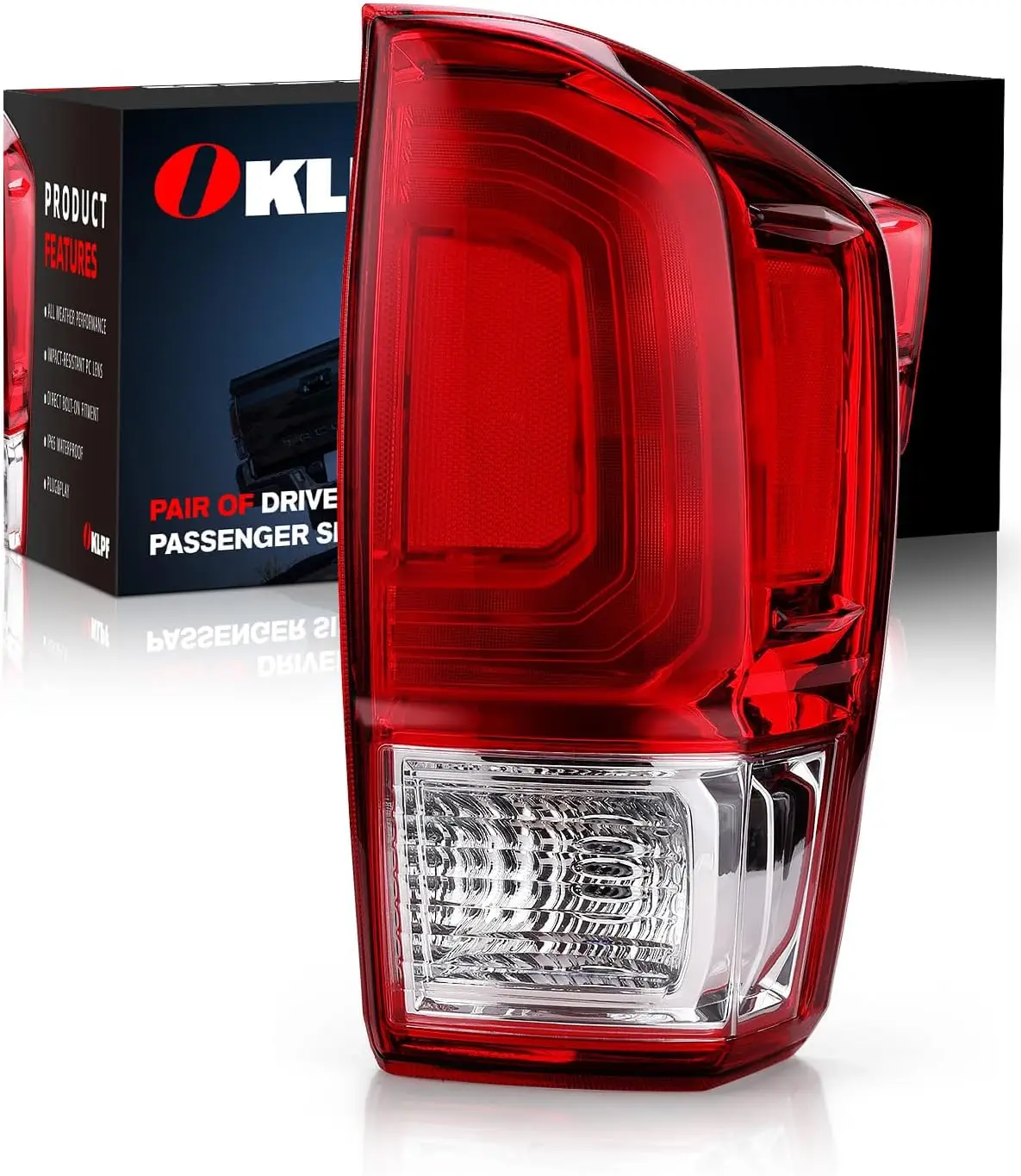 

Rear Brake Tail Light for 2016-2023 Toyota Tacoma, Red, Right Side, Fits 81550-04170, Includes Box