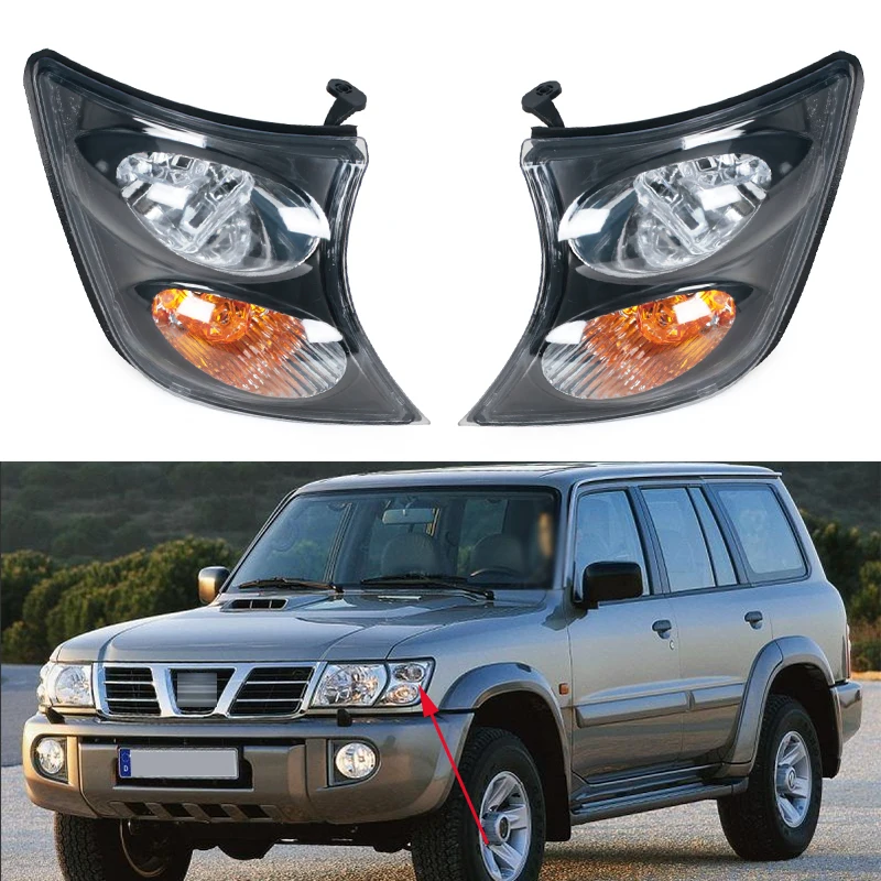 

For Nissan Patrol Y61 2001 2002 2003 2004 Car Front Bumper Side Marker Corner Turn Signal Light Lamp No Bulb