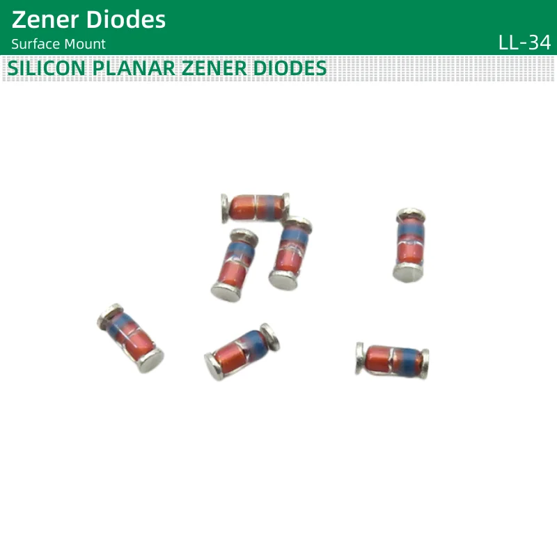 50pcs/lot SMD Zener Diodes LL-34 package ZMM2V0 2V2 2V4 2V7 3V0 3V3 3V6 3V9 4V3 4V7 5V1 5V6 6V2 6V8 7V5 8V2 9V1 10V