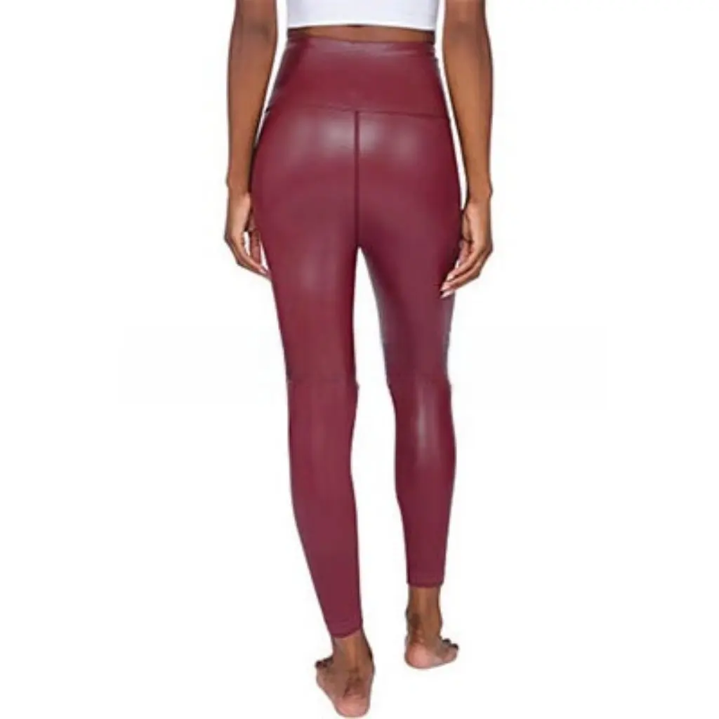 Elegante magro cor sólida leggings estilo europeu americano moda desejo bottoms calças de cintura alta feminina