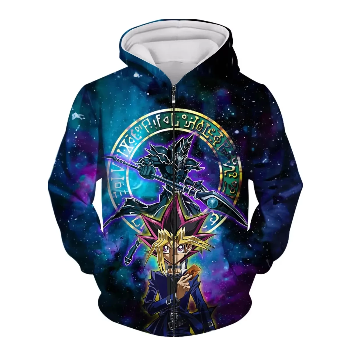 انمي ياباني يو جي أوه ثلاثية ا - مراجعة Mens Fashion Zip Up Hoodies وسعره