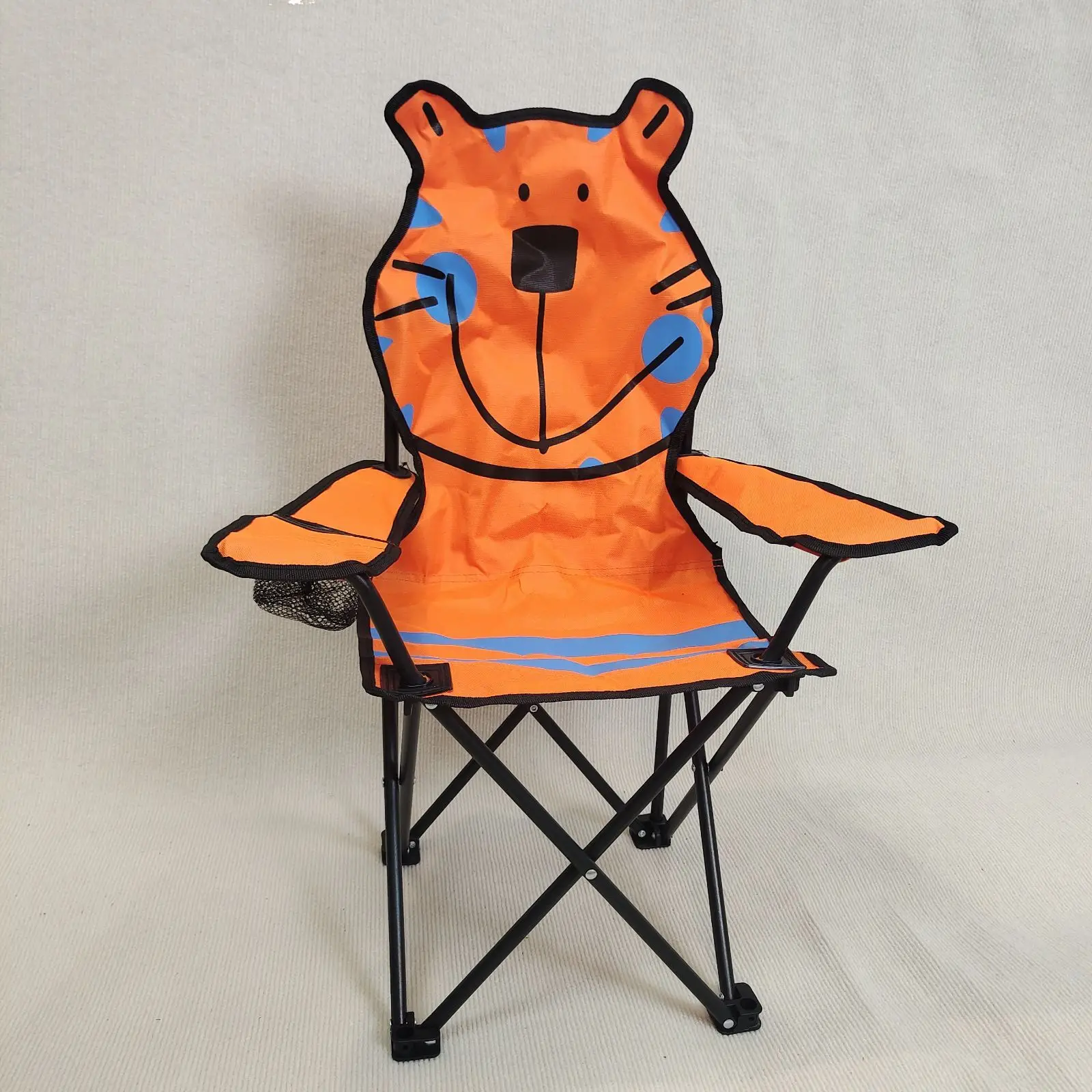 

Outdoor leisure children's cartoon animal pattern folding chair portable single-person backrest armchair