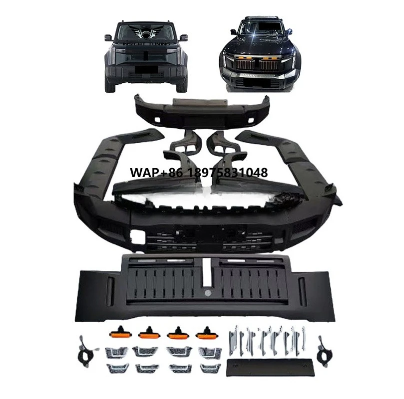 New Good Fitment PP Plastic Bumper Fender Grille Side Skirt Bodykit with Clips for Chery Icar 03 2024 Car Accessories Clip-on