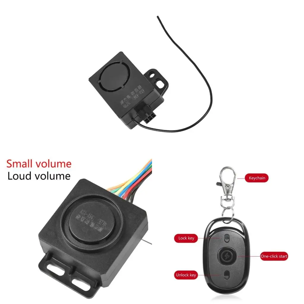  Motorcycle Alarm with Fast Start Function 2 Remotes Waterproof Security Alarm