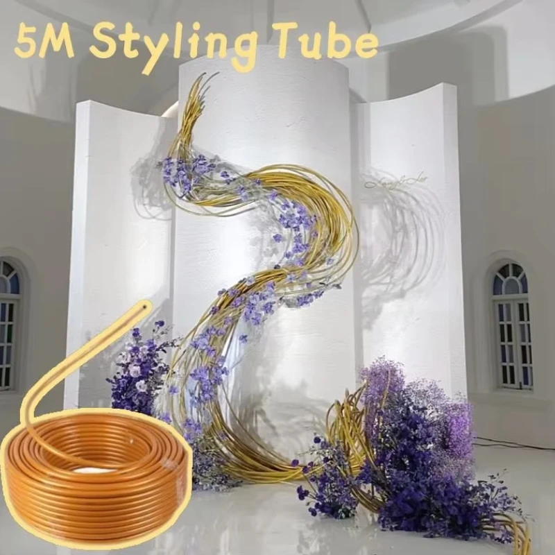 

Aluminum Plastic Decoration Styling Tube 5M Molding Pipe PVC Party Decoration Styling Tube Molding Pipe Wedding Decore DIY Props