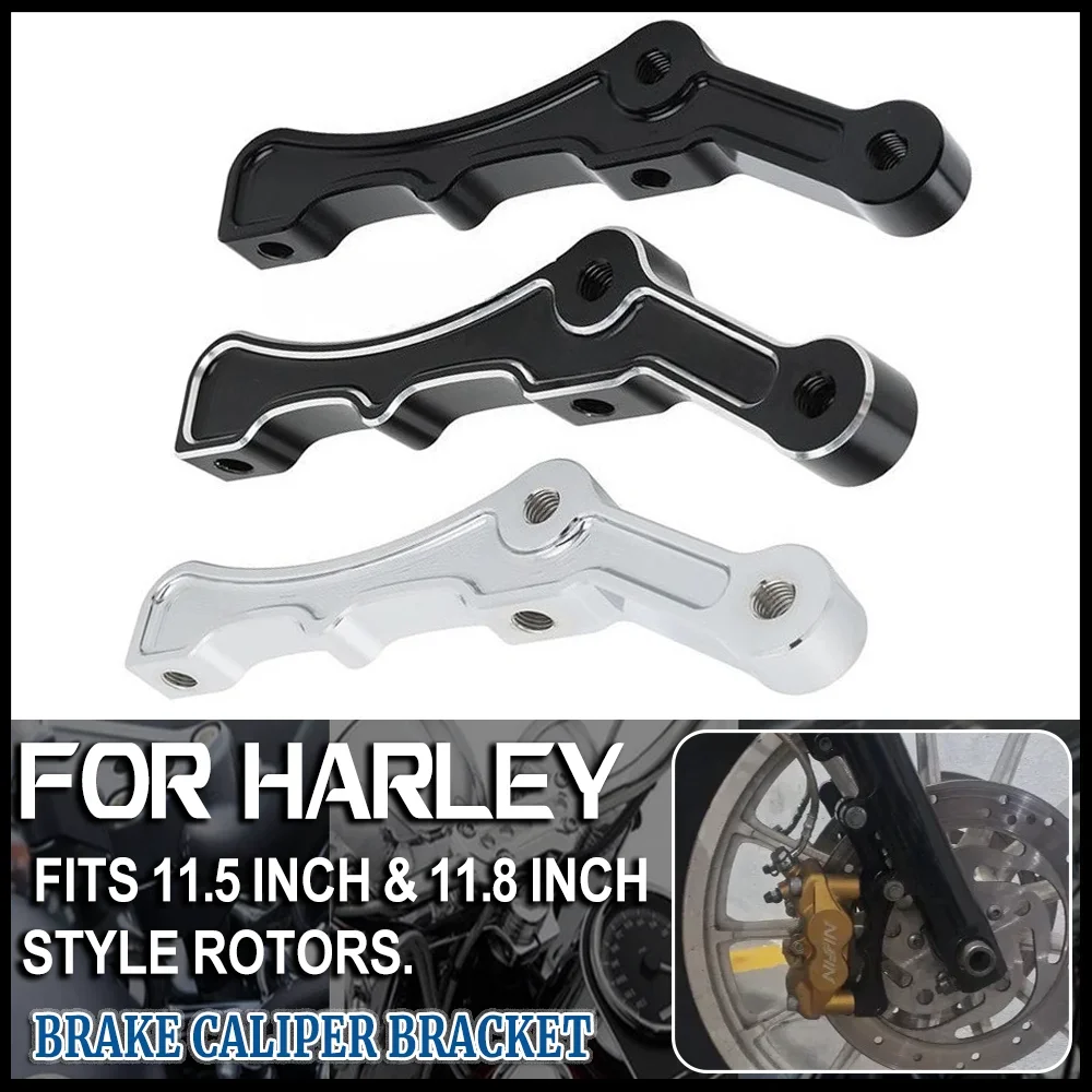 

11.5"/11.8" Rotors Motorcycle Radial Front Wheel Brake Dual Disc Caliper Bracket Clip For Harley Touring Dyna Softail Sportster