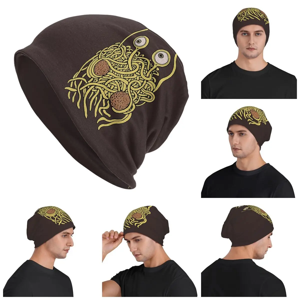 

Футболка Flying Spaghetti Monster Pastafarian, теплая вязаная шапка, модная шапка с капюшоном, осенне-зимние уличные шапки, шапки для мужчин и женщин