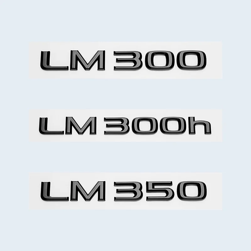 

Glossy Black 3D ABS Letters Number LM300 LM350 LM300h HYBRID Emblem For Lexus Car Trunk Logo Sticker Badge Accessories