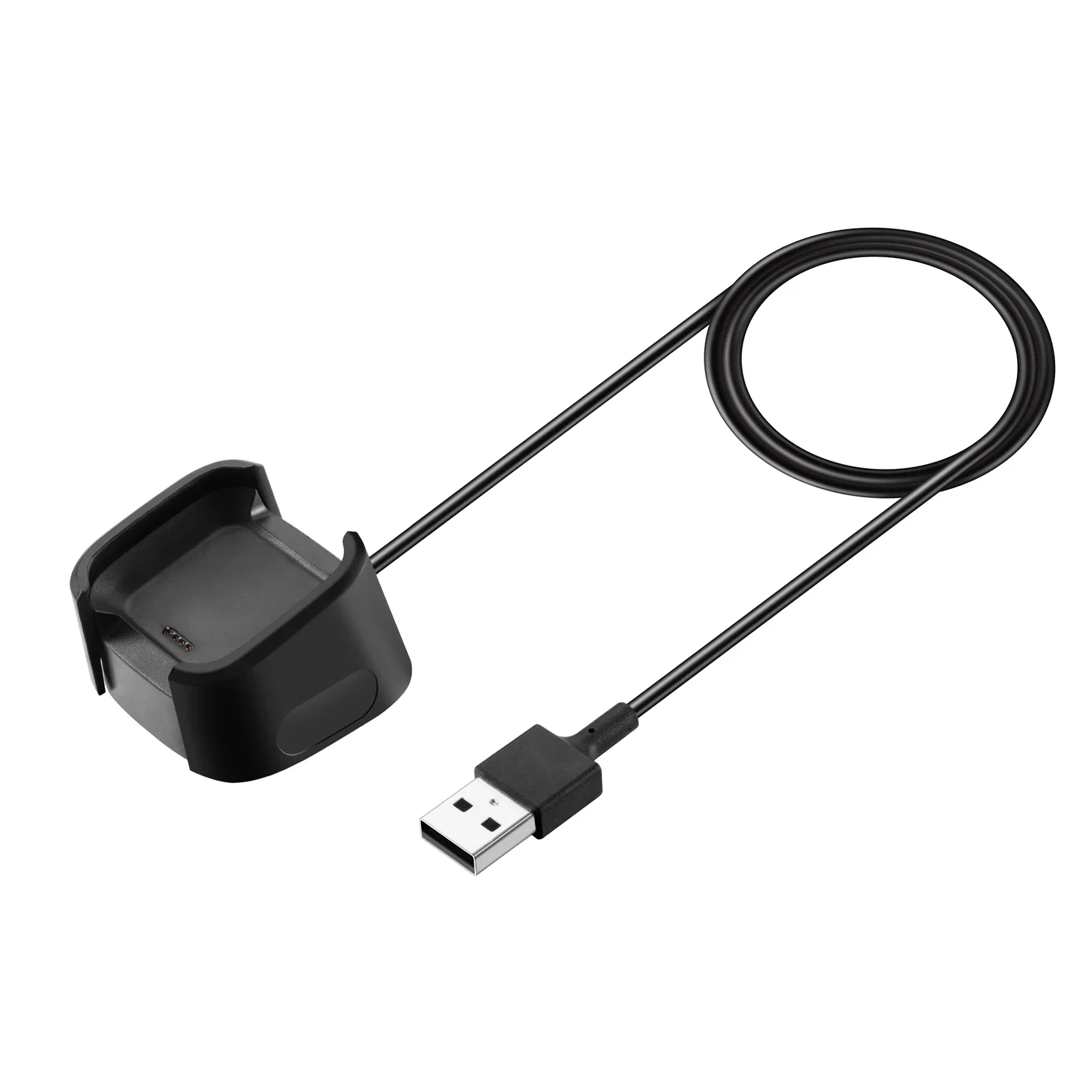 USB Charging Cable Cradle Station for Fitbit Versa Lite Versa 2 3 4 Sense 2 Smart Watch Replacement USB Charger Cable