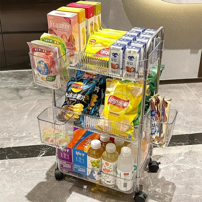 

Acrylic snack rack cabinet, kitchen multifunctional mobile small cart, bathroom cosmetics