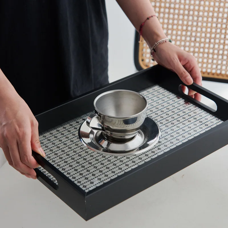 

Современный простой стеклянный поднос для украшения домашнего рабочего стола, круглая тарелка для хранения, орнамент