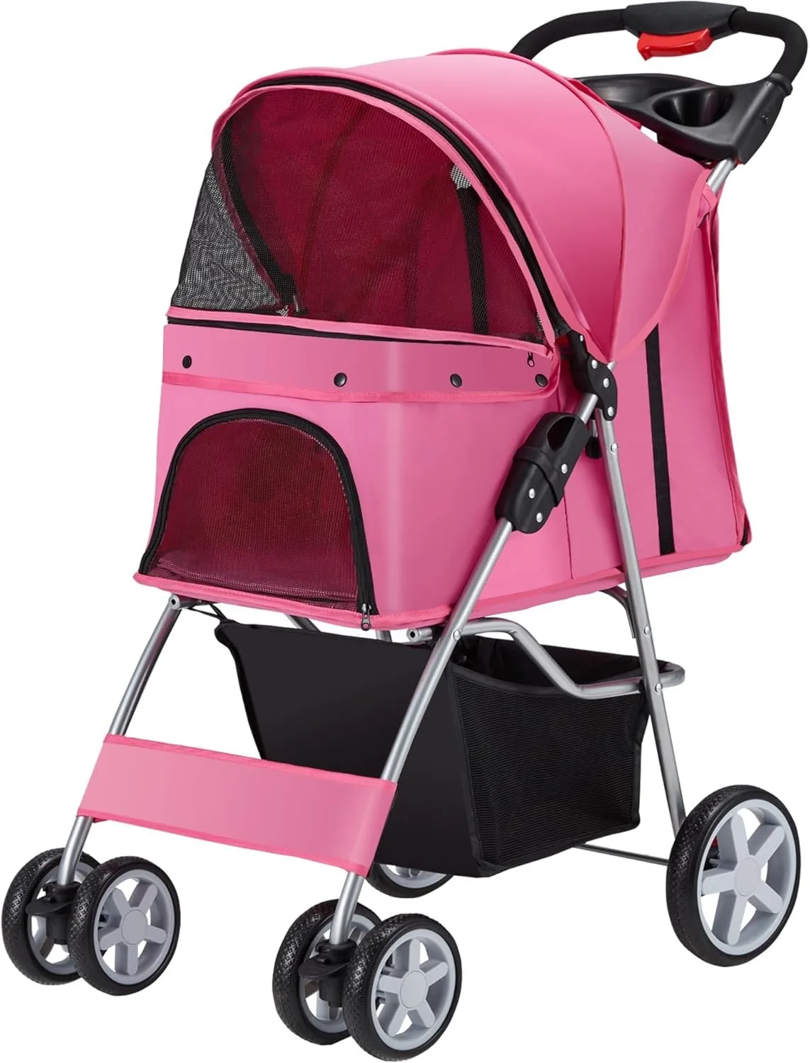 

Складная коляска для животных Pet Jogger на 4 колесах для маленьких и средних собак и кошек весом до 33 фунтов