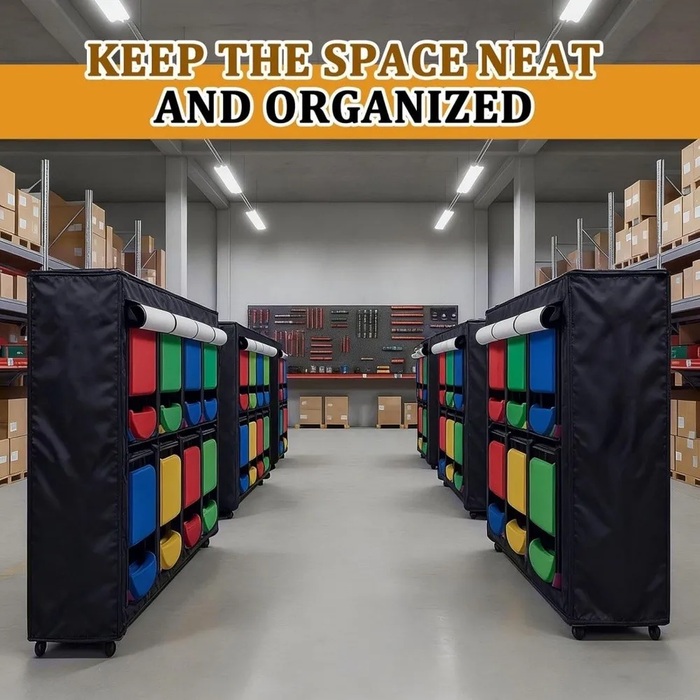 Waterproof Folding Chair Rack Cover Designed for For boldworks Chair Carts - Dustproof Windproof Outdoor Storage Solution