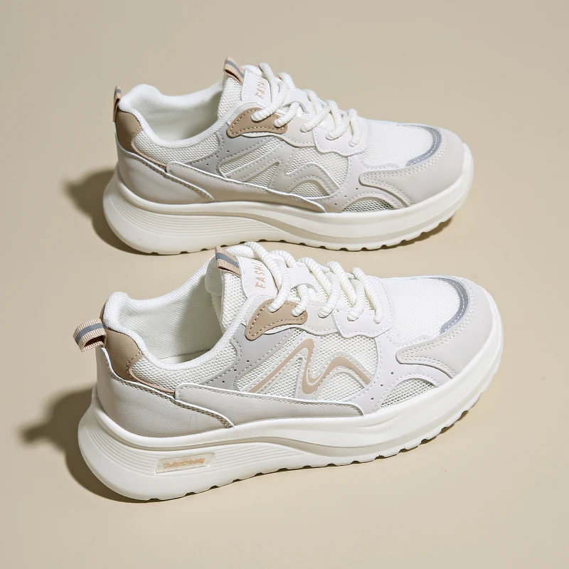 

CRLAYDK Chunky Sneakers for Women Lightweight Mesh Fashion White Casual Running Trainer Shoes Ladies Walking Sports Tennis