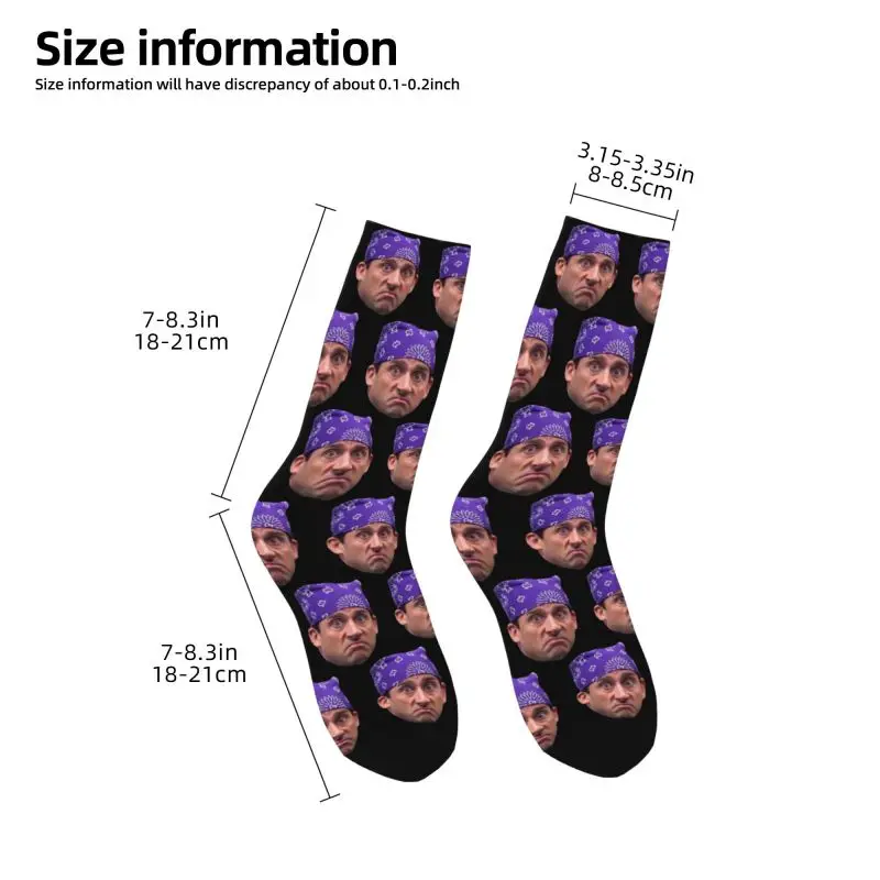 Cool Printed The Office TV Prison Mike Meme Socks for Men Women Stretchy Summer Autumn Winter Crew Socks