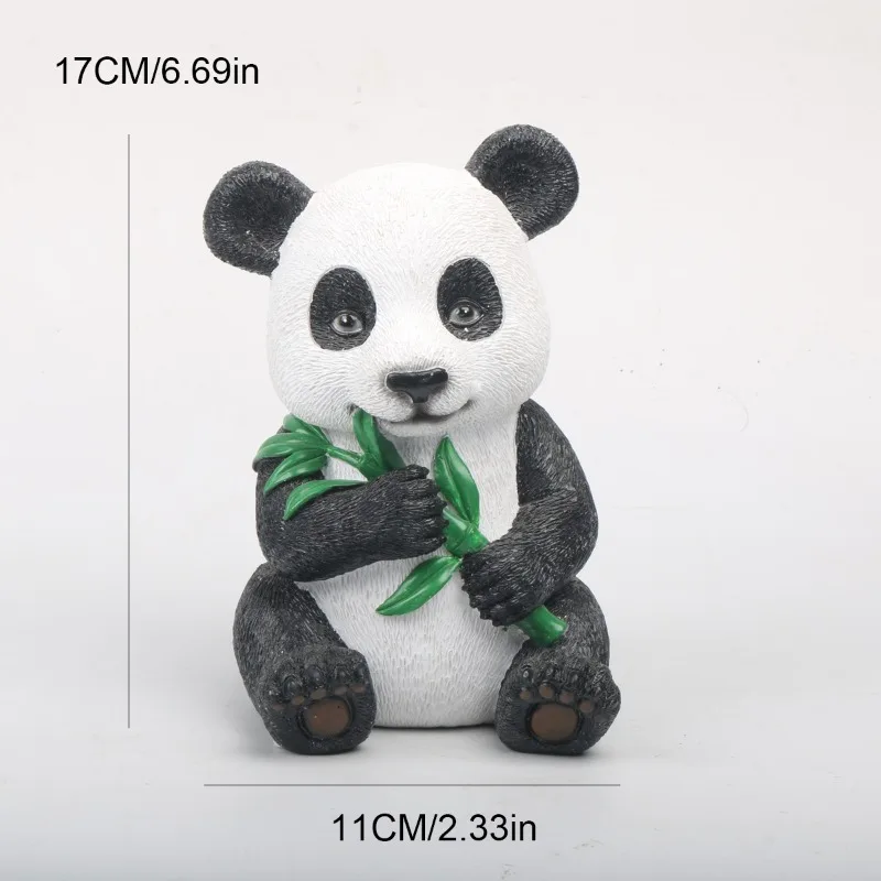 Panda Statue Resin Simulation Animal Model Garden Outdoor Sculpture Home Decor Chinese Souvenir Figurine Ornament Decor