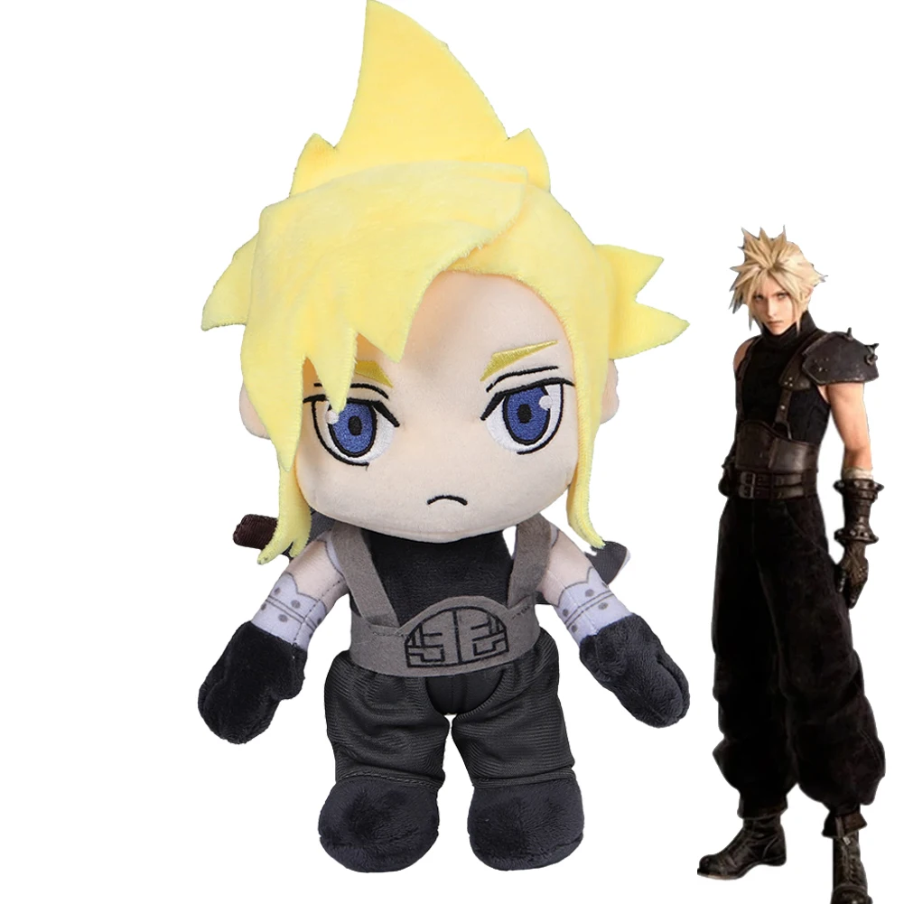 Cloud Strife Cosplay Final Fantasy VII Cosplay Game FF7 Fantasia Anime Costume Mascot Doll Soft Stuffed Doll Birthday Xmas Gift