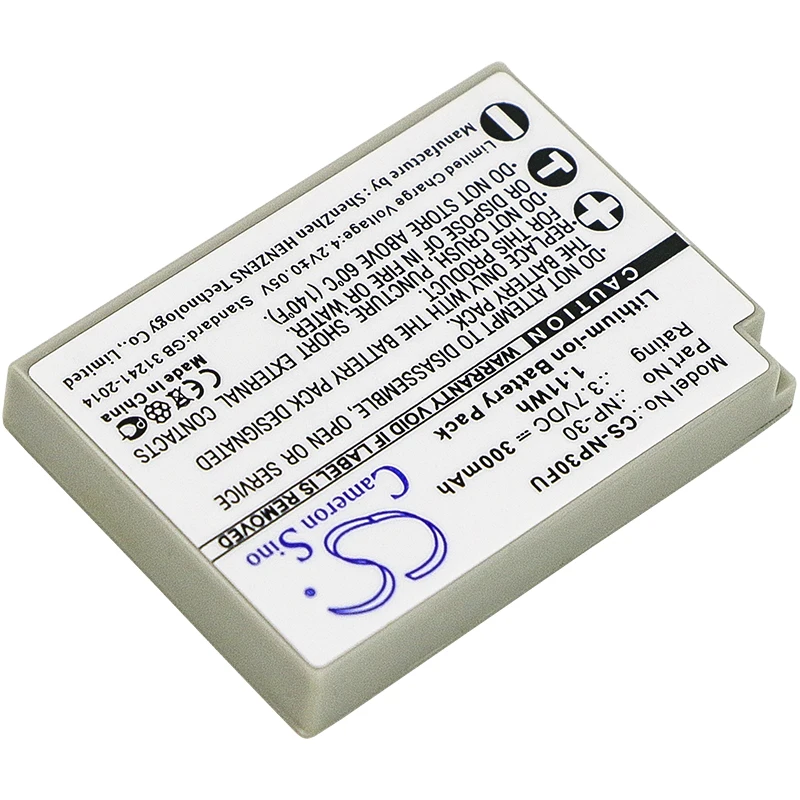 Camera Battery 3.7V/300mAh NP-30 for Fujifilm FinePix F440, Finepix F440 Zoom,  F450,  F450 Zoom