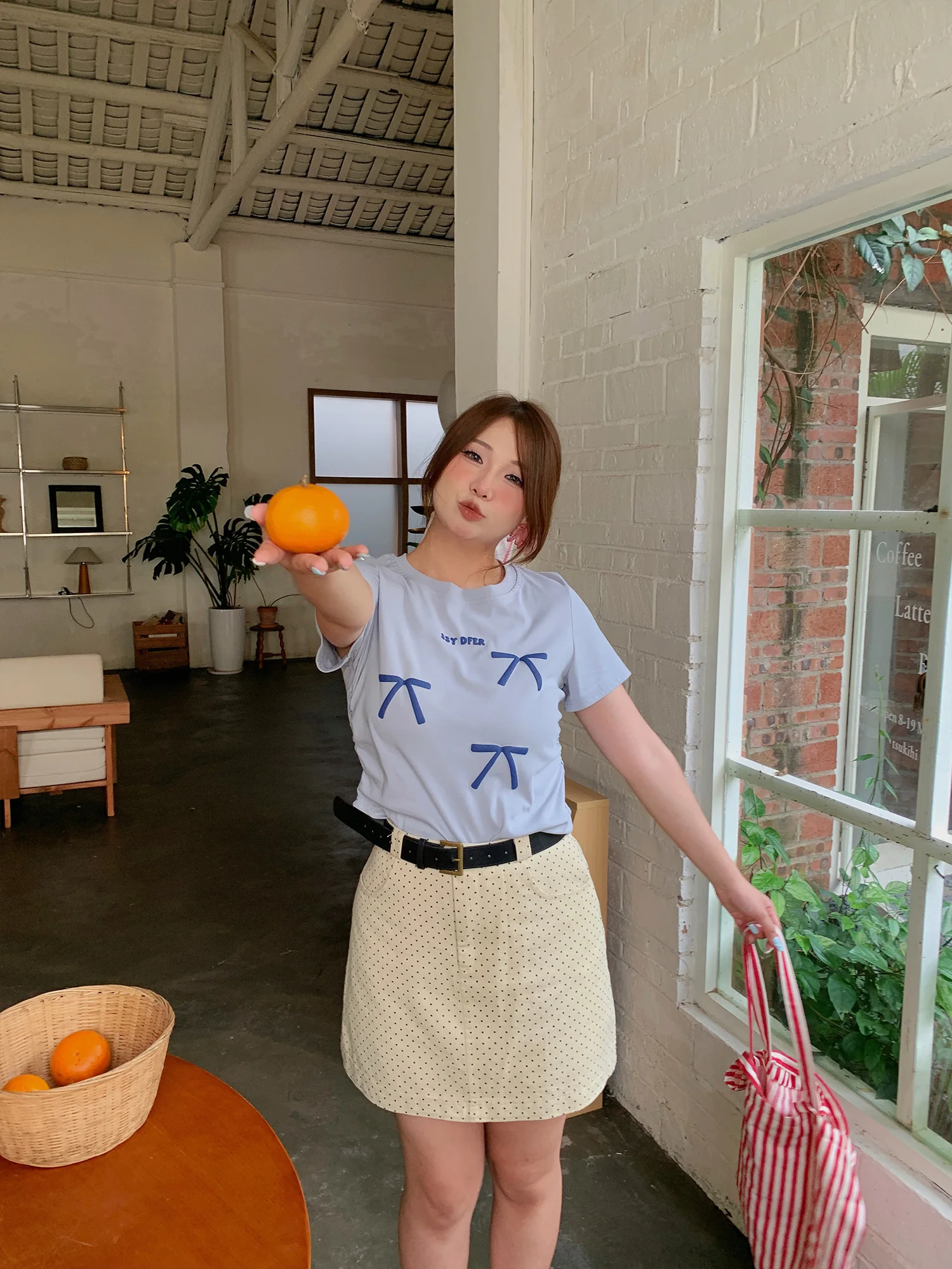 

Юбка А-силуэта с высокой талией в горошек для женщин больших размеров, повседневная, спортивная, на пуговицах и молнии, из полиэстера