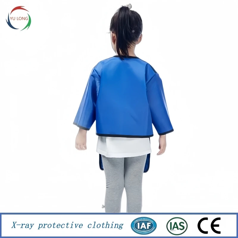 Children Long Sleeve Lead Coat X-Ray Gamma Ray Ionizing Radiation Protective Lead Clothing 0.5mmPb Full Arm Shielding Garment