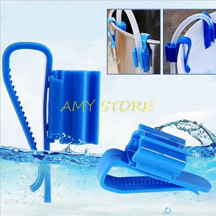 2Pcs Home Brew Bucket Clip Pipe Syphon Tube Silicone Hose Fish Tank Renew Water Flow Control Wine Beer Clamps