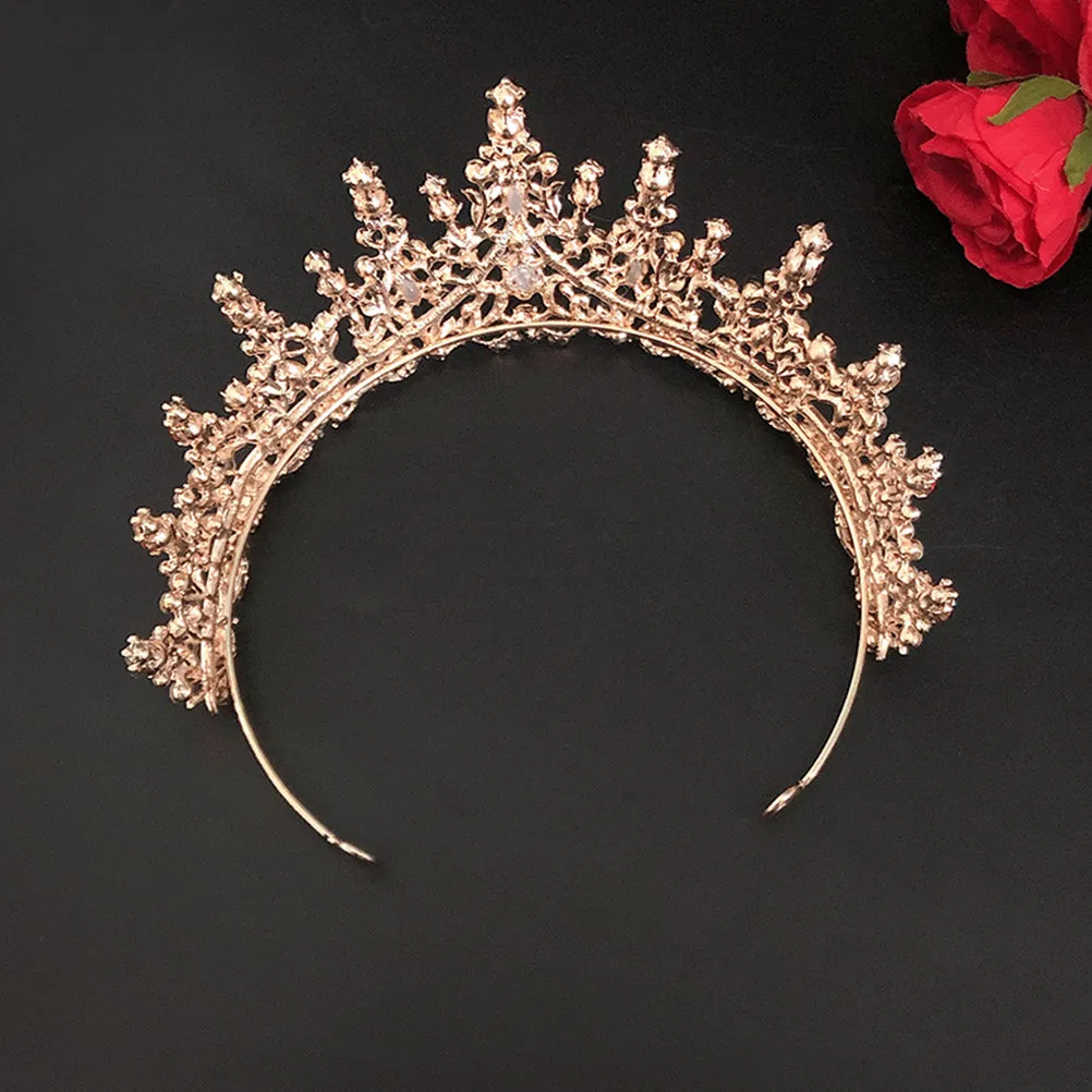 Premium Rhinestone Tiara Crown Wedding Bridal Crown Hair Accessory for Women Comfort Fit No Hair Skin Irritation Banquet