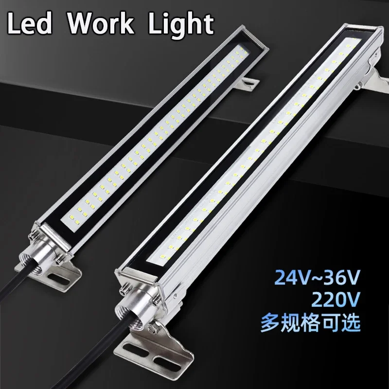 22-53CM 24V/220V Led Machine Tool Work Light Waterproof Oil-proof Explosion-proof Lamp CNC Lathe Lighting Lamp Aluminum Alloy