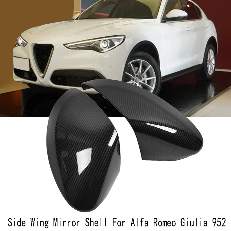 

Carbon Fiber Rearview Mirror Cover Side Wing Mirror Shell For Alfa Romeo Giulia 952