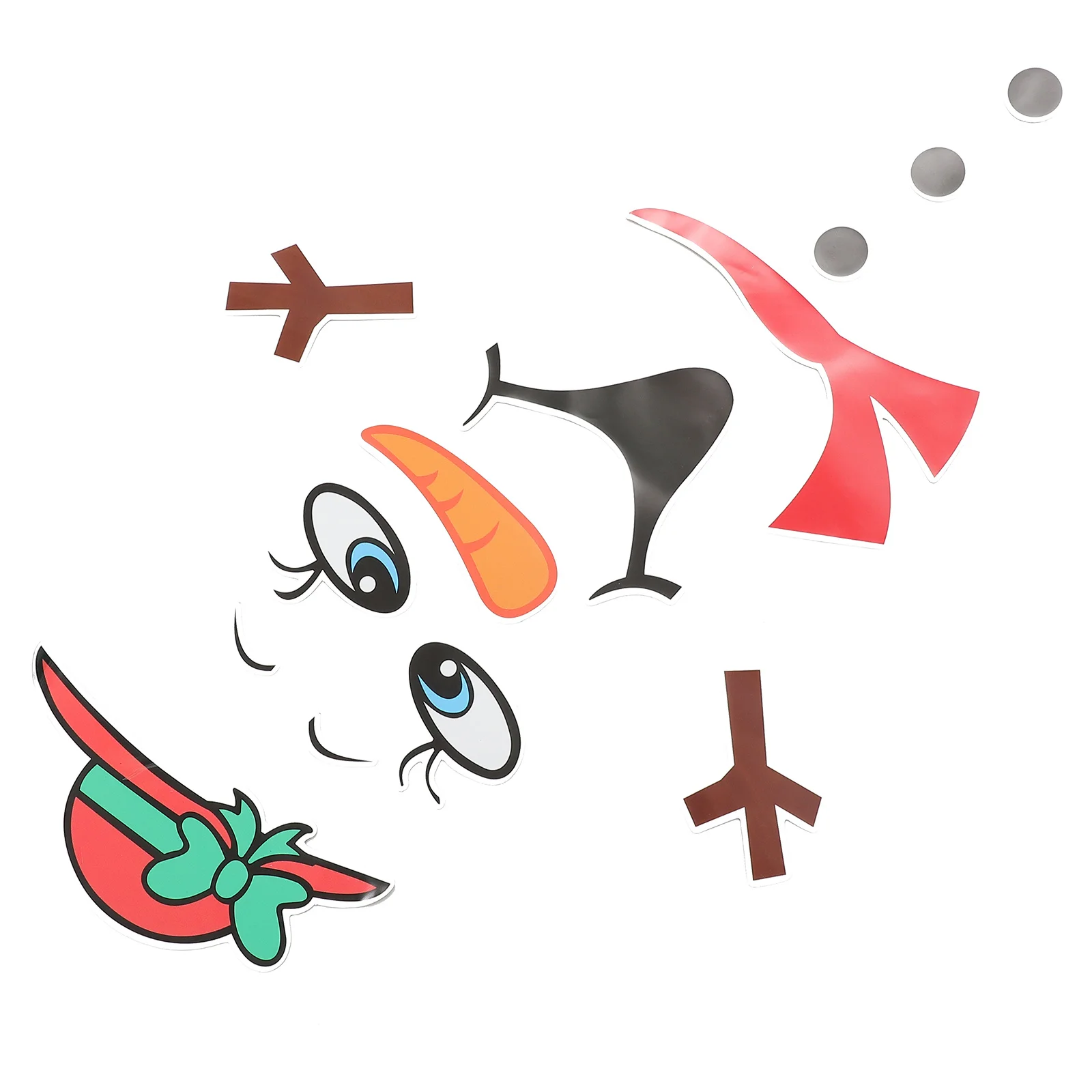 

Christmas Snowman Refrigerator Sticker Set PVC Waterproof Decals Home Kitchen Wall Decoration Festive Party Decoration