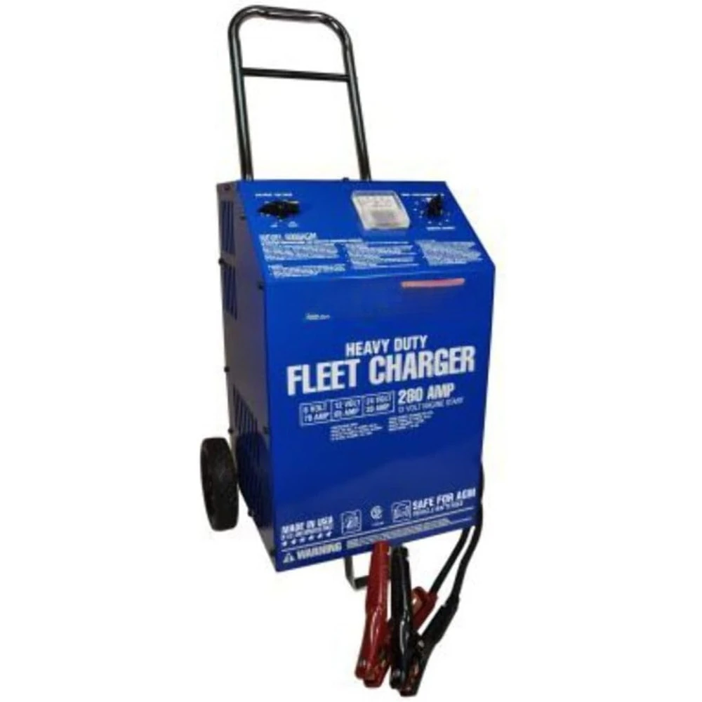 AGM Battery Charger 6V 12V 24V 70A 65A 30A with Engine Start 280A and Wheels