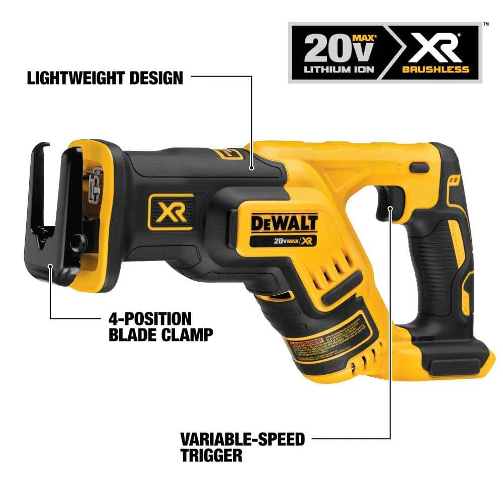 Dewalt DCS367ブラシレスコードレスコンパクト往復鋸20vリチウム電源ツール2900SPM