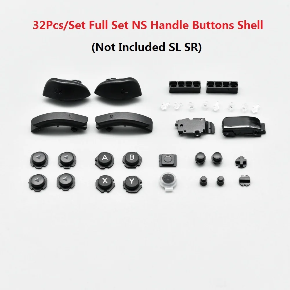 32PcsSet Full Set NS Handle Buttons Shell For Nintendo Switch OLED Left Right Joycon Button Not Include SL SR Gaming Accessories