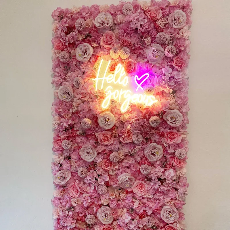 1Piece 3D Silk Rose Flowers Backdrop Wall Party Backdrops Wedding Decoration Artificial Flower Wall Panel Home Decor Baby Shower