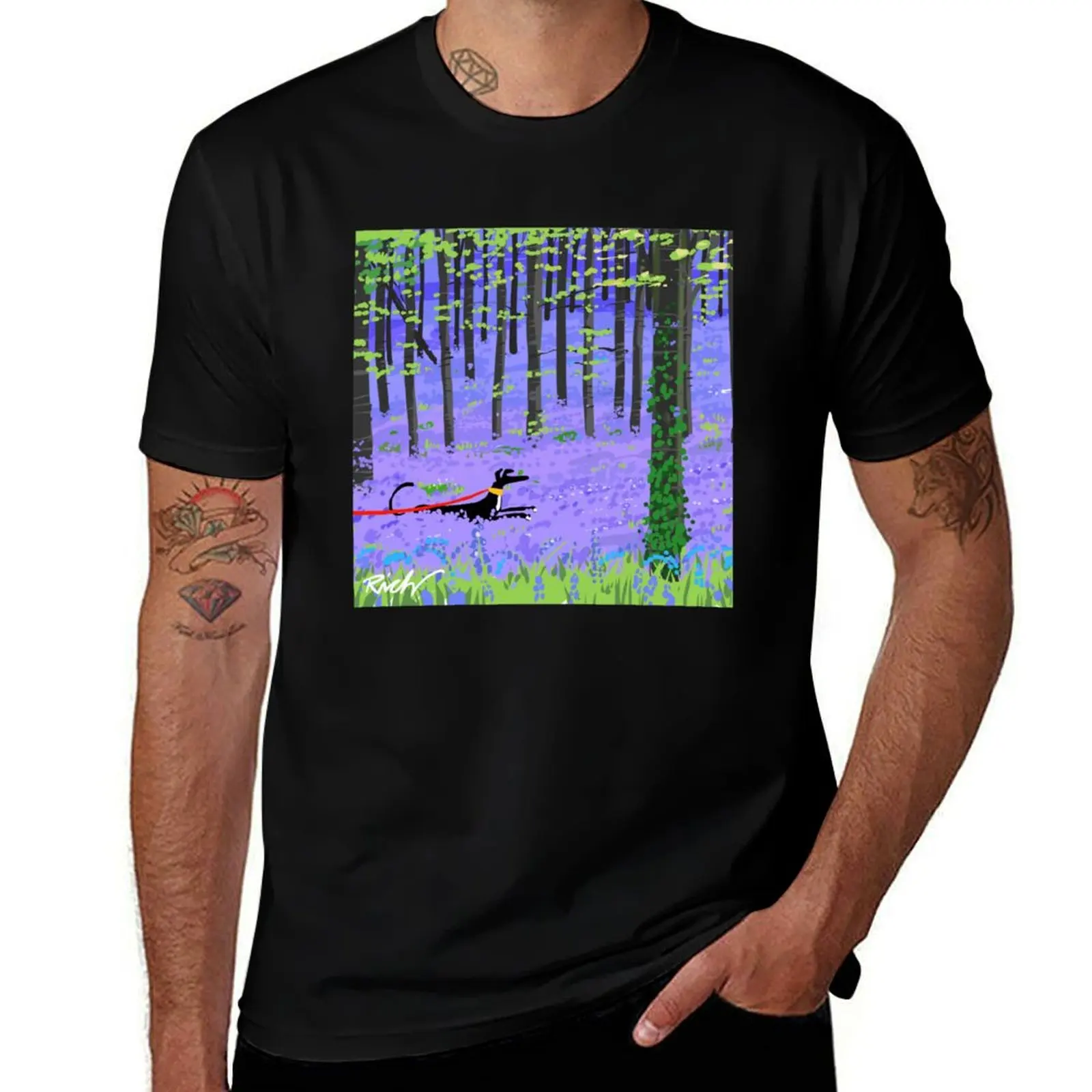 Bluebell Hound T-Shirt Stretch Fabric Comfort T-Shirt