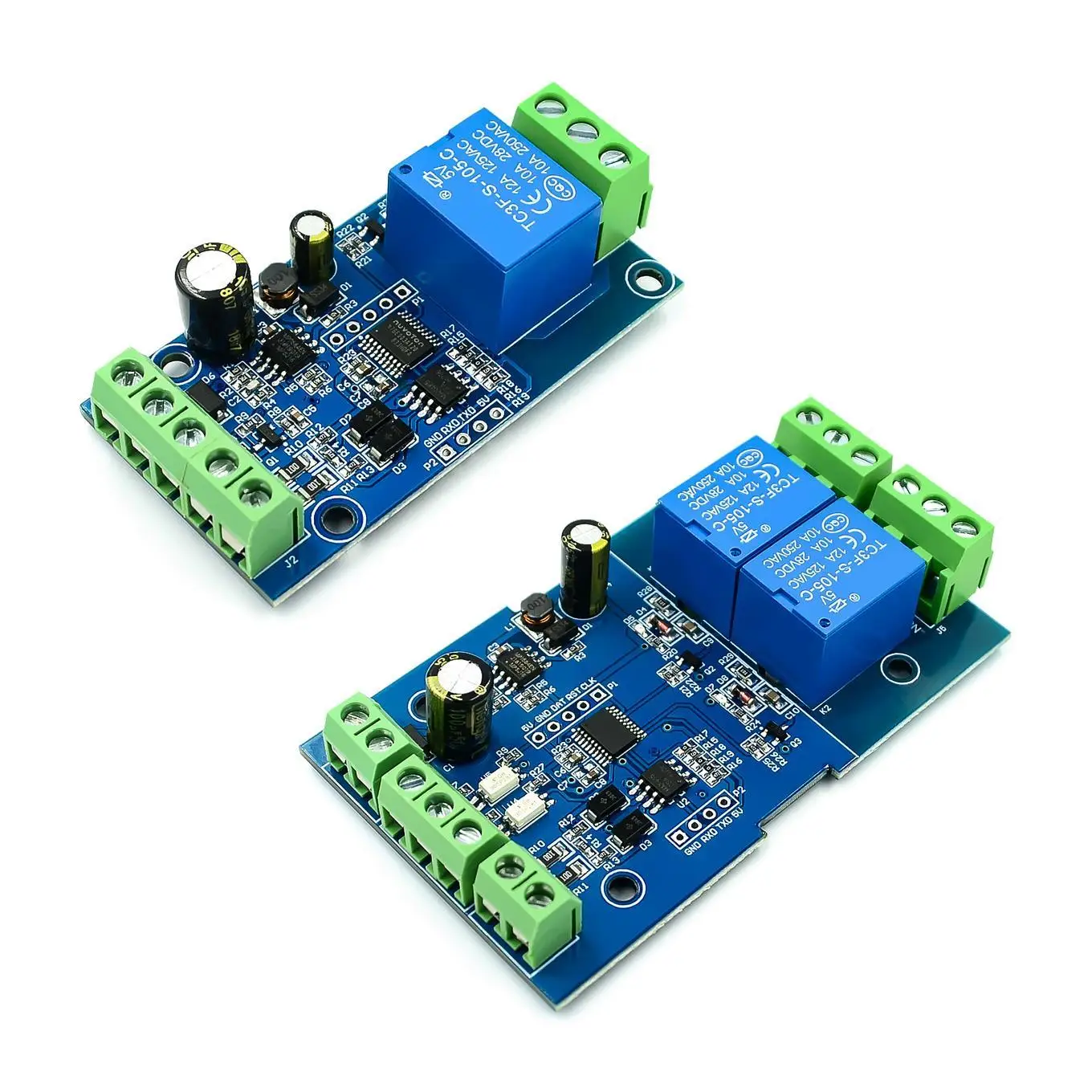 Modbus-Rtu 1/2 Channel 7-24V Relay Module Switch Modbus RTU 4 Channel Relay Output 12V Switch Input 485 Communication TTL Pin He