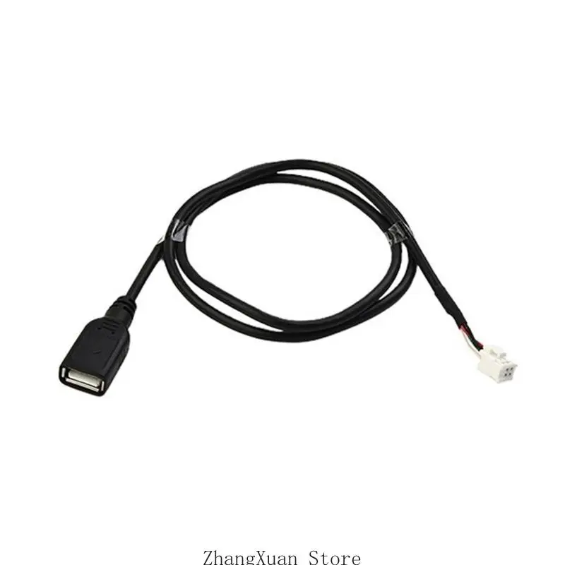 Car USB Cable Adapter 4 6Pin Connector Enhanced Durability Auto Accessories 3XUF