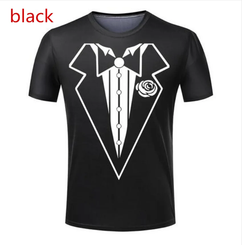 New Fashion Tuxedo Funny Men T Shirts Sports Tees 3D Print Tshirts Casual T-shirt Man Clothing Plus Size Short Sleeve