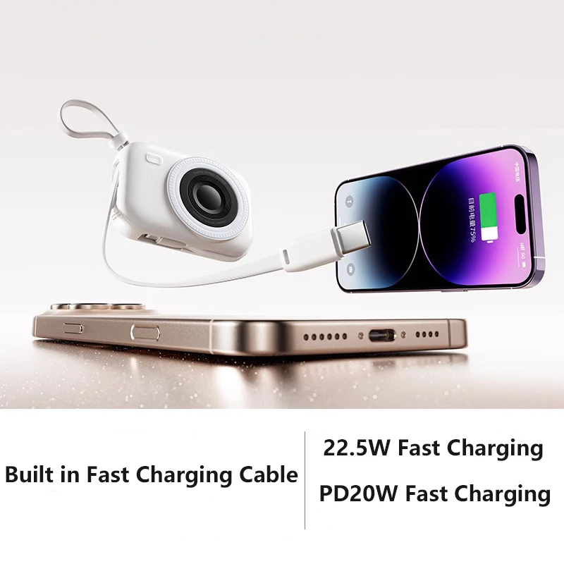 3 in 1 Magnetic Wireless Power Bank PD20W Fast Charging for Magsafe Battery For iPhone 16 15 14 iWatch Airpods Portable Charger