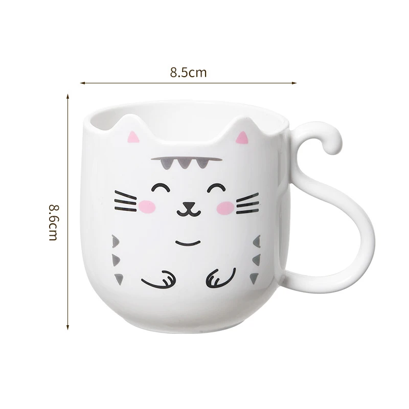 Cute Cat Mouthwash mug Toothbrush Cup Home Travel Cartoon Thickened Wash Cup Plastic mugs