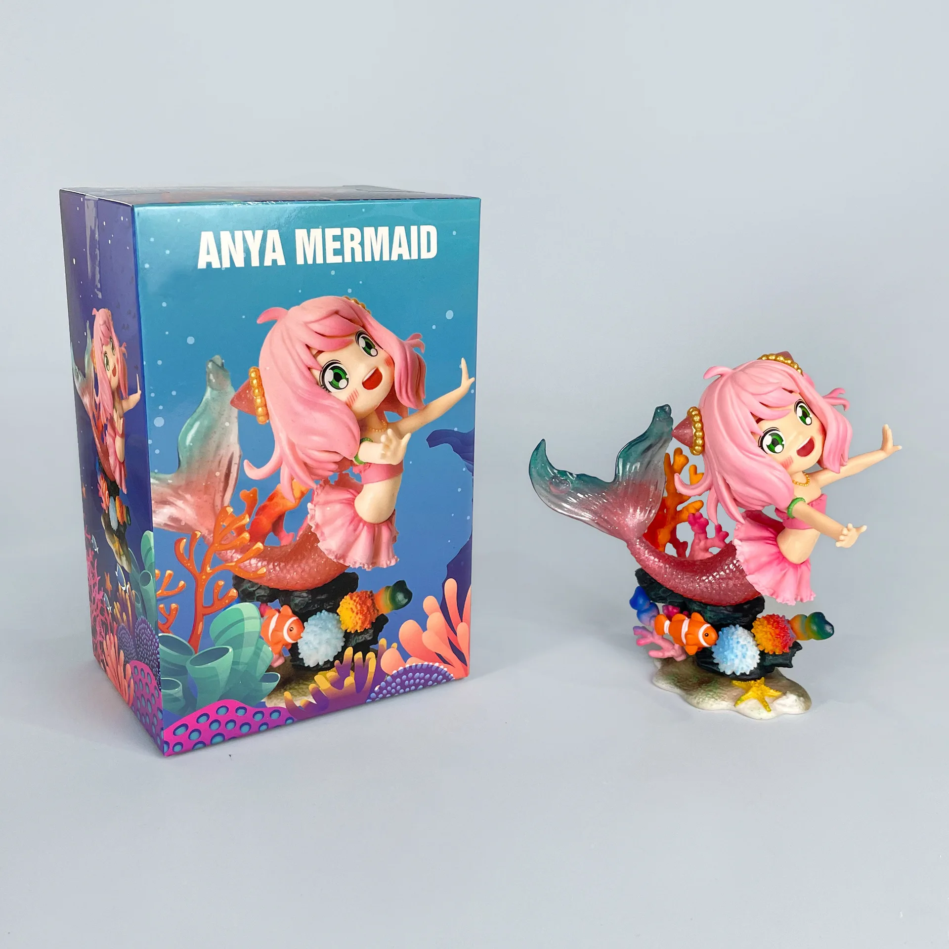 Mermaid figurine anime cute girlish collectible model ornament decoration