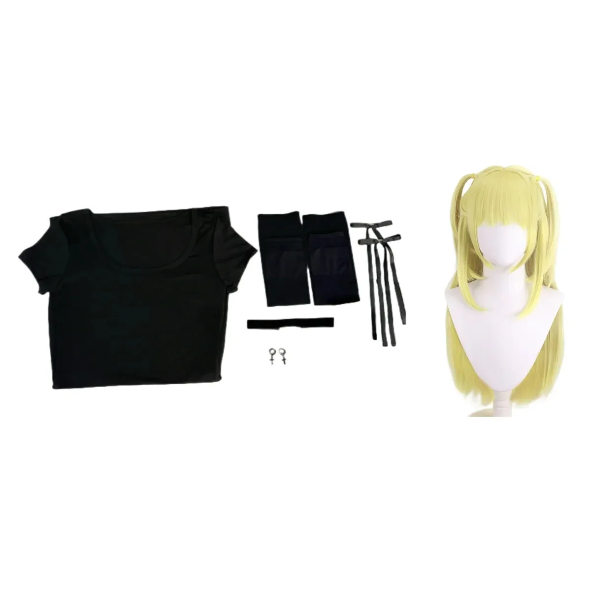 Disfraz de Anime Death Note MisaMisa, vestido ajustado, peluca negra de manga corta, traje de Carnaval de ocio Sexy para mujer adulta