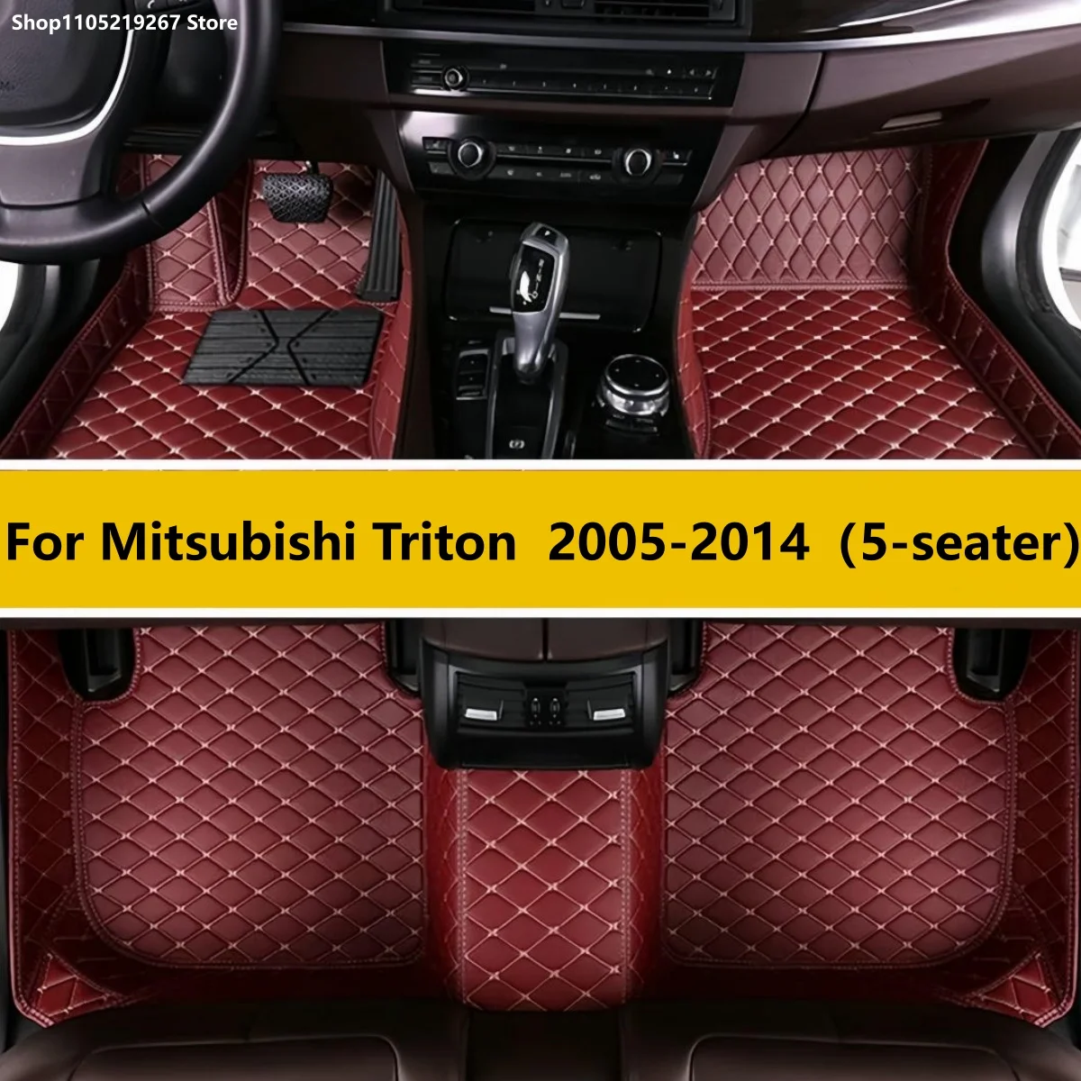 

Auto Leather Carpet Pad For Mitsubishi Triton L200 Sportero Hunter Strakar KA 2005-2014（5-seater）auto accessories Car Carpet