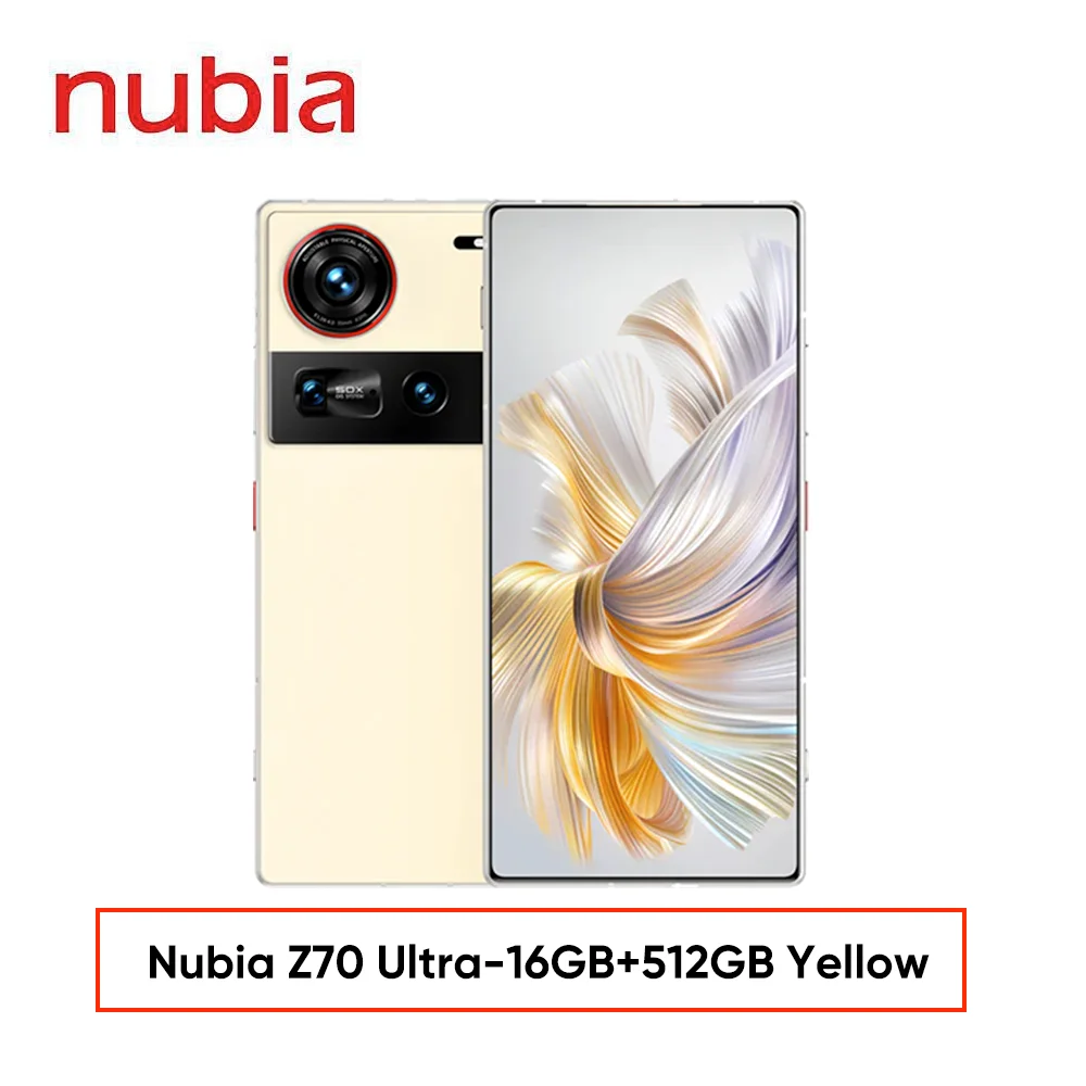 美品 Nubia Z70 Ultra 16 512 イエロー グロ版 おまけ付 nubia Z70 Ultra 16GB 512GB 本体 国内版【初期化済】 Z70 Ultra Nubia