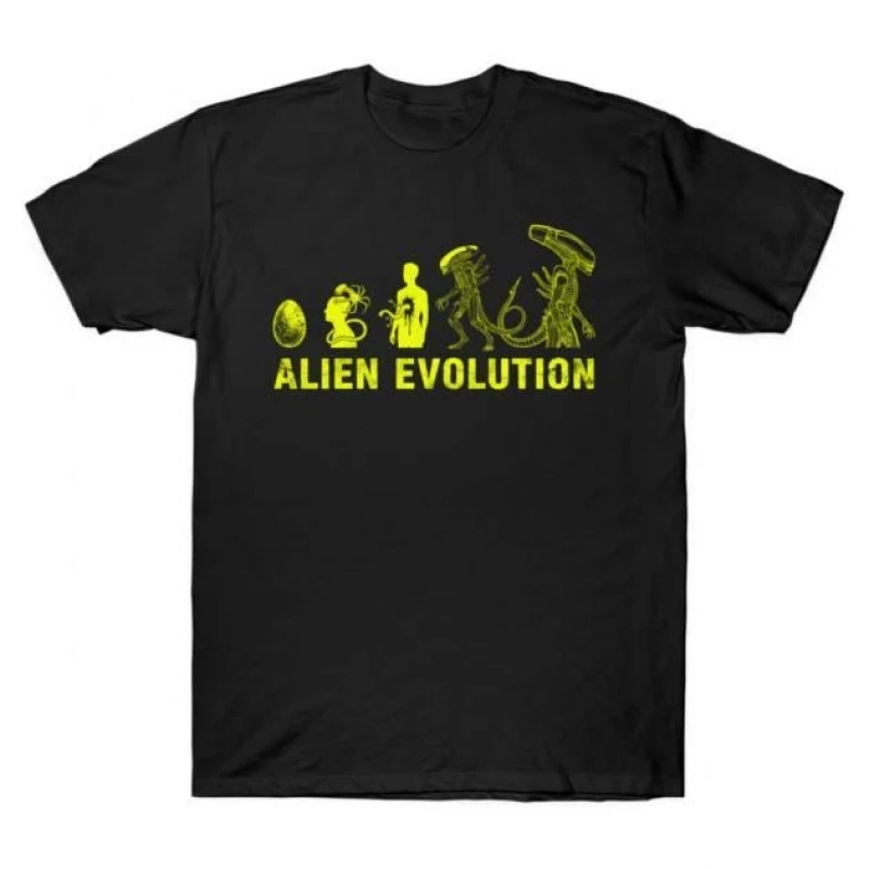 0412 Sci-Fi Alien Evolution Gift T-Shirt Weyland LV-426 Horror movie Xenomorp printed Short Sleeve Graphic clothes All size tops